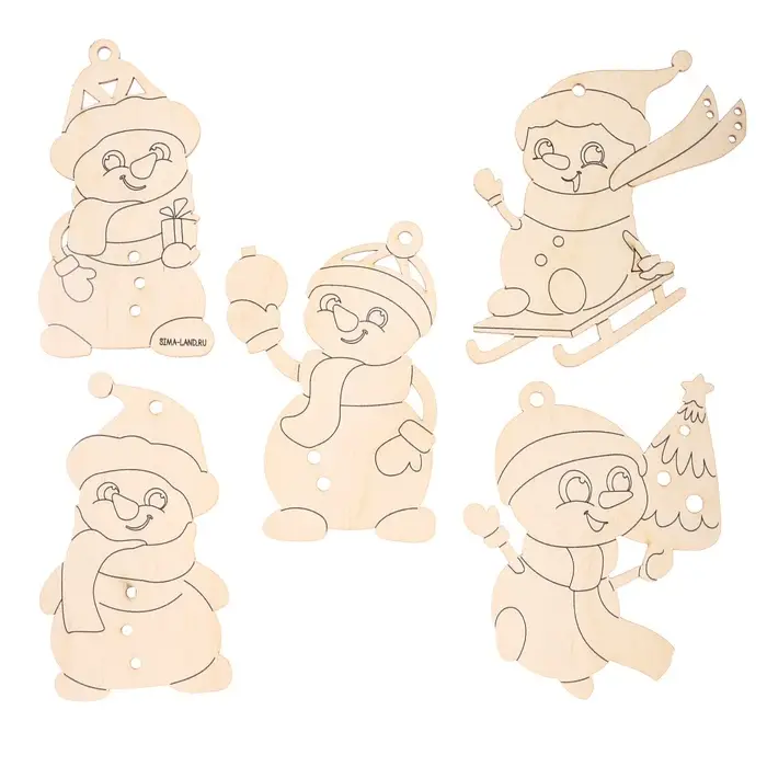 Заготовки для творчества на новый год &laquo;Снеговики&raquo;