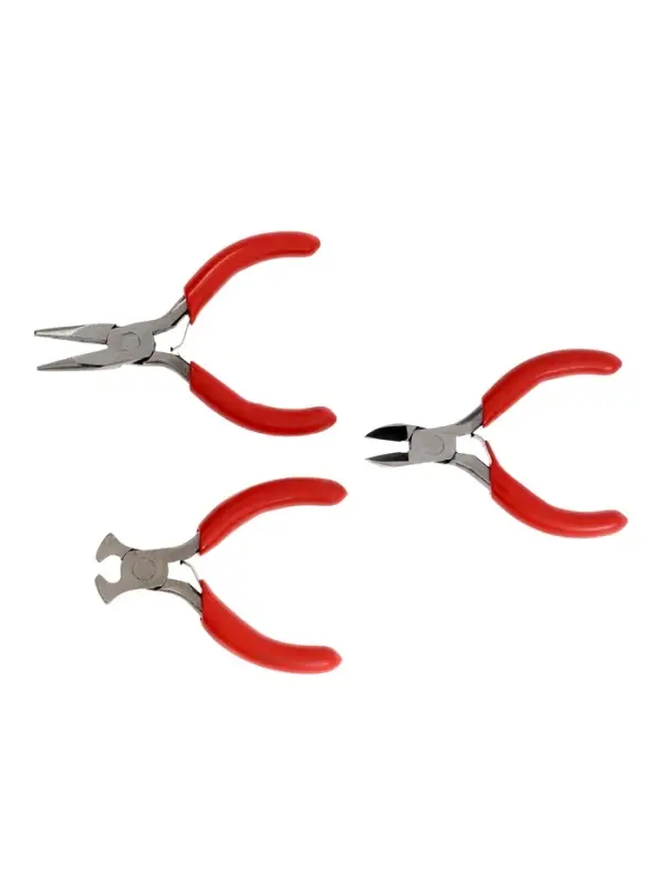 Набор инструментов ЛОМ, бокорезы, длинногубцы, клещи, обрезиненные рукоятки, 80 мм