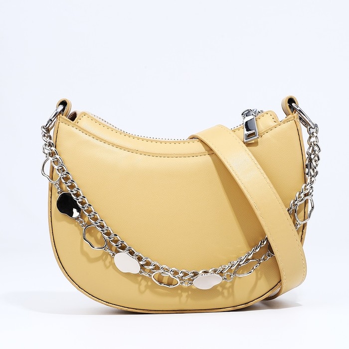 Сумка-багет на молнии, цвет жёлтый Сумка-багет на молнии, цвет жёлтый