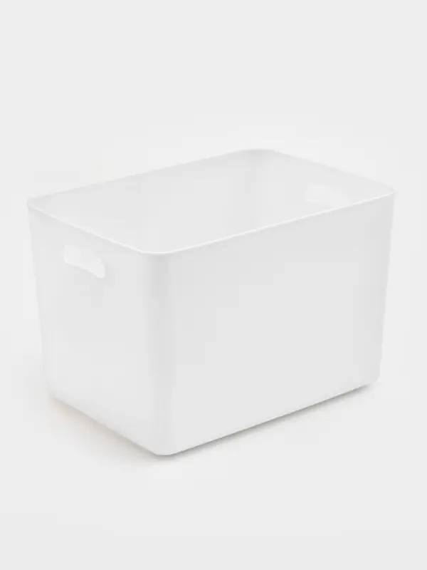 Контейнер для хранения с ручками "Натурэль" 36х25х24,5 см, цвет белый