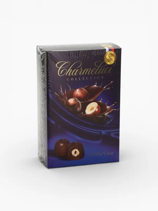 Подарочные конфеты в тёмном шоколаде с фундуком, 150 г