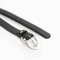 Ремень женский, 110&times;2.3 см, пряжка металл, серебристая, чёрный