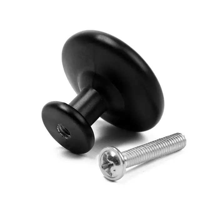 Ручка кнопка WAVE ТУНДРА РК120BL, черная Ручка кнопка WAVE ТУНДРА РК120BL, черная