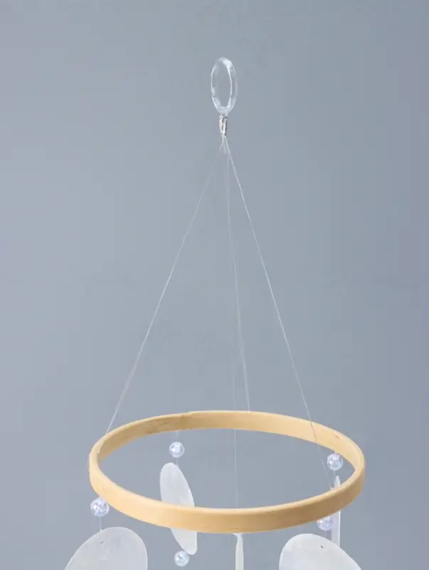 Музыка ветра "Нимб с бусинками" перламутр 26 кружков d=4,8 см 12,5х42,5 см