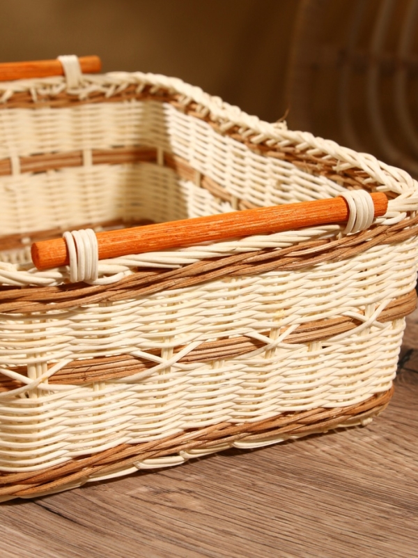 Корзина плетеная 30x22x11 см, ротанг