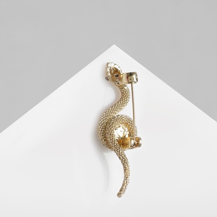 Новый год! Символ года 2025! Брошь «Змея» ромб, цвет зелёный в золоте Новый год! Символ года 2025! Брошь «Змея» ромб, цвет зелёный в золоте