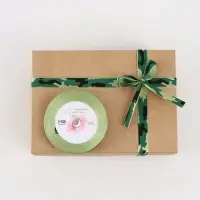 Лента атласная &laquo;Камуфляж&raquo;, 1.5&times;22.5 (&plusmn; 1) м, зелёная