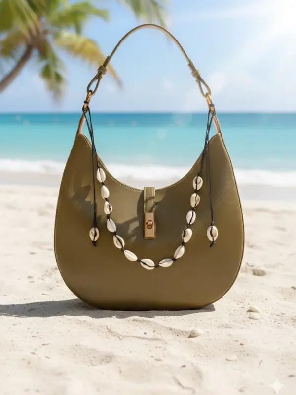 Чокер из ракушек &laquo;Морской&raquo;, чёрно-бежевый, 75 см