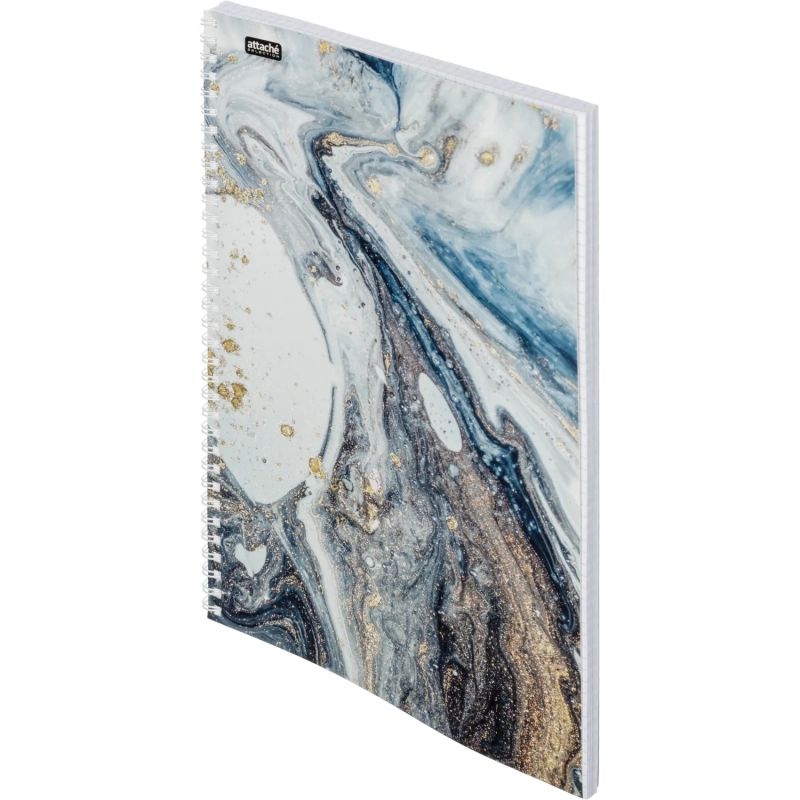 Бизнес-тетрадь А4,96л,кл,греб,ламин.обл. Attache Selection Fluid Серо-Голуб