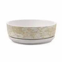 Горшок бонсайница 0,6 л, 15×5,5 см  для кактусов и суккулентов белый, керамика "НАВИ"