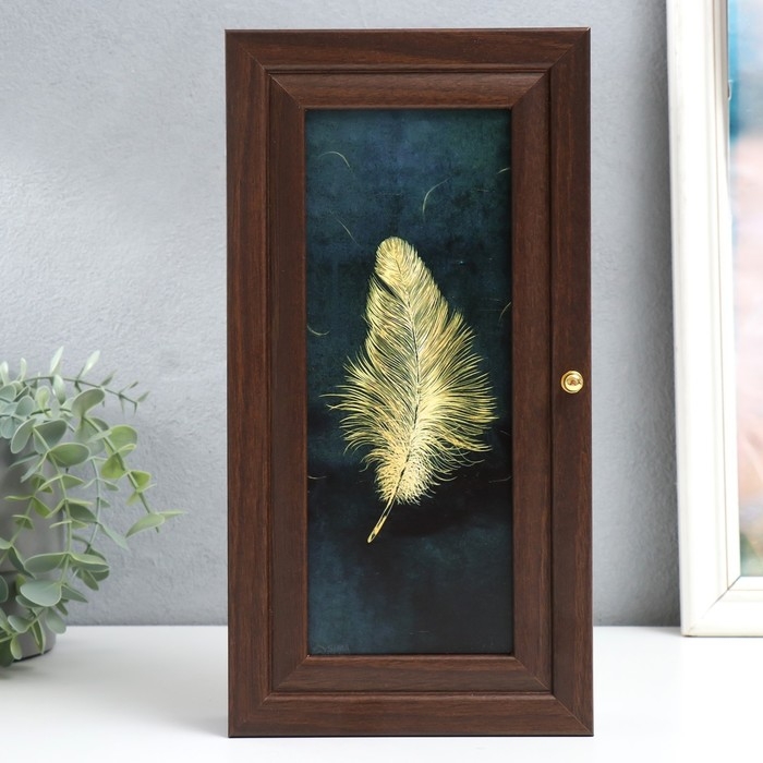 Ключница Ключница "Пёрышко" 16х31 см венге МИКС