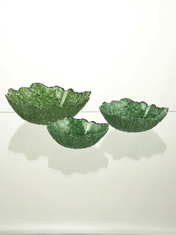 Набор салатников "Листья" 21х24х5,5 см, зеленые
