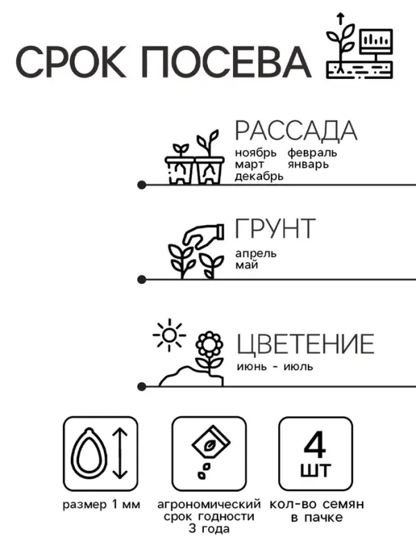 Семена комнатных цветов Бегония клубневая &laquo;Фортун Дип Ред&raquo;, F1, 4 шт., &laquo;Семена Алтая&raquo;