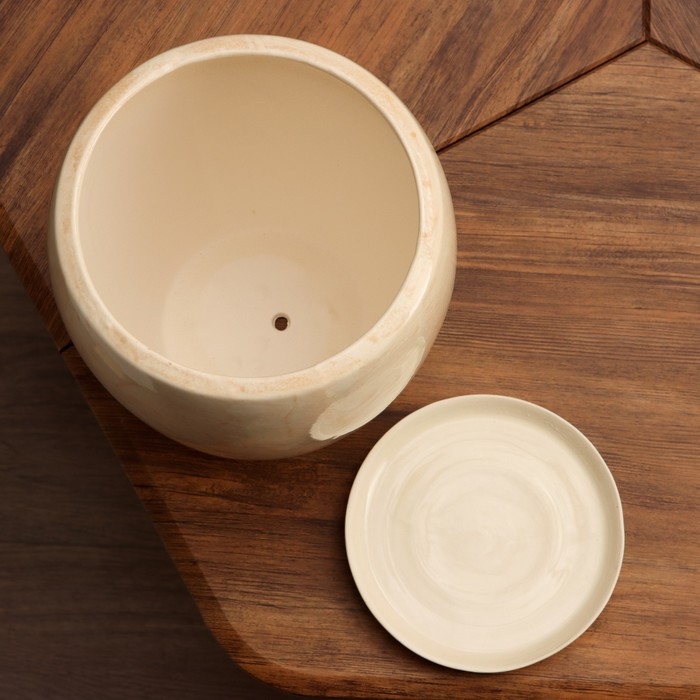 Набор горшков 3 шт. Набор горшков 3 шт. "Весна" бежевые 15 л/ 5,5 л/ 1,5 л