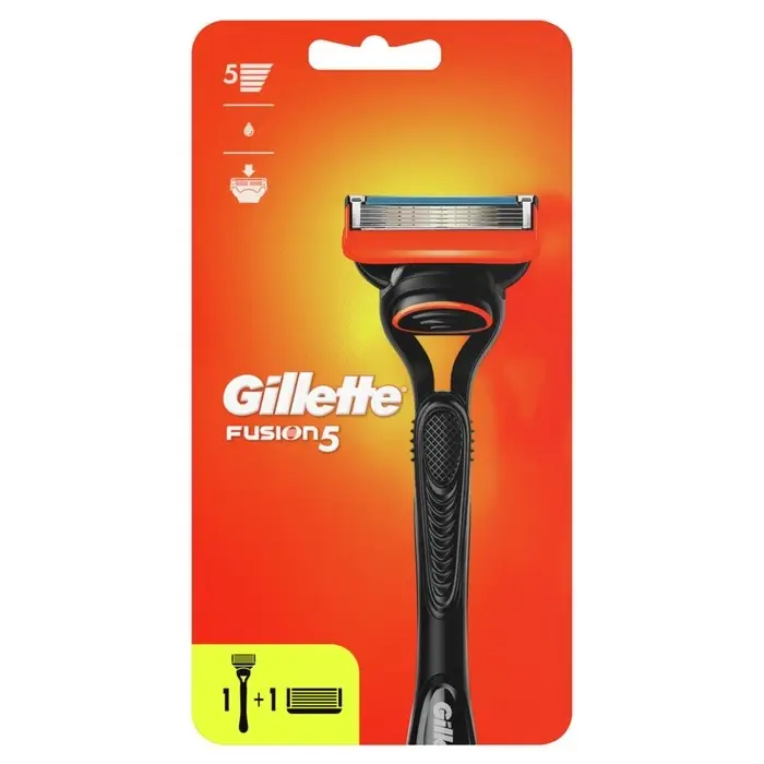 Бритвенный станок Gillette Fusion + 2 сменных кассеты, 5 лезвий Бритвенный станок Gillette Fusion + 2 сменных кассеты, 5 лезвий