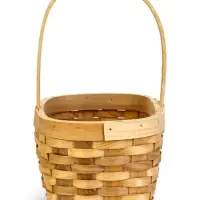 Корзина плетеная 22 х 15,5 х 12 см ручка h=13 см секвойя Корзина плетеная 22 х 15,5 х 12 см ручка h=13 см секвойя
