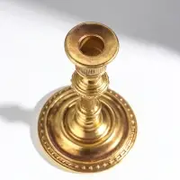 Подсвечник на 1 свечу &laquo;Траяна&raquo;, полистоун, золото, 10.5&times;10.5&times;16.5 см