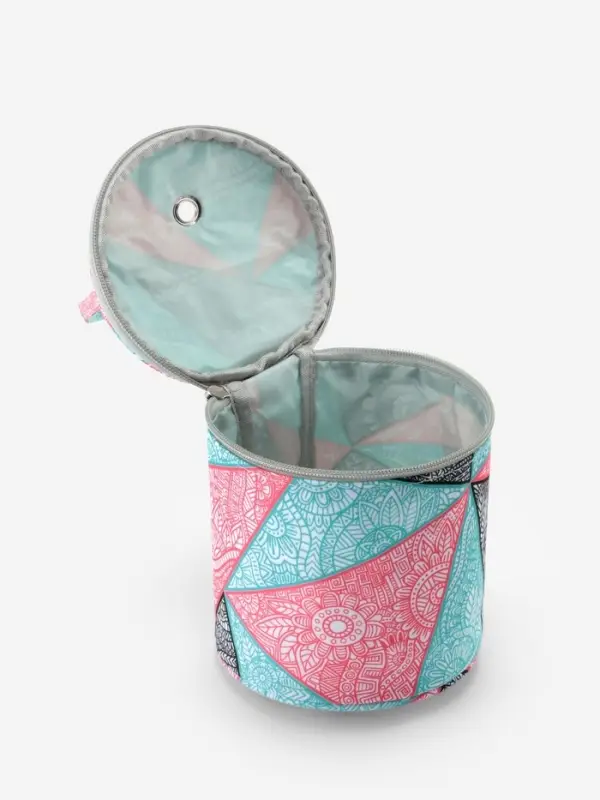 Сумка-футляр &laquo;Цветы&raquo;, 1 люверс, d = 14&times;14.5 см, цвет разноцветный