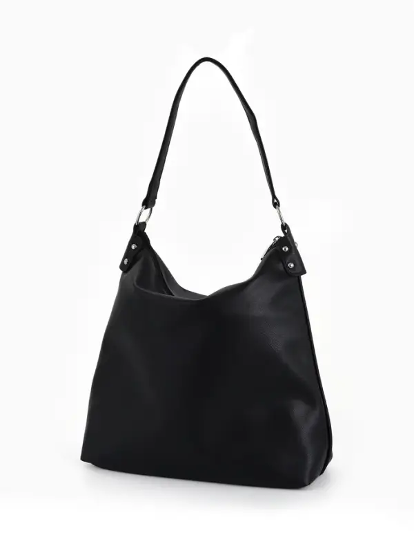 Сумка - мешок женская TEXTURA, на молнии, 32&times;11&times;32 см, чёрная