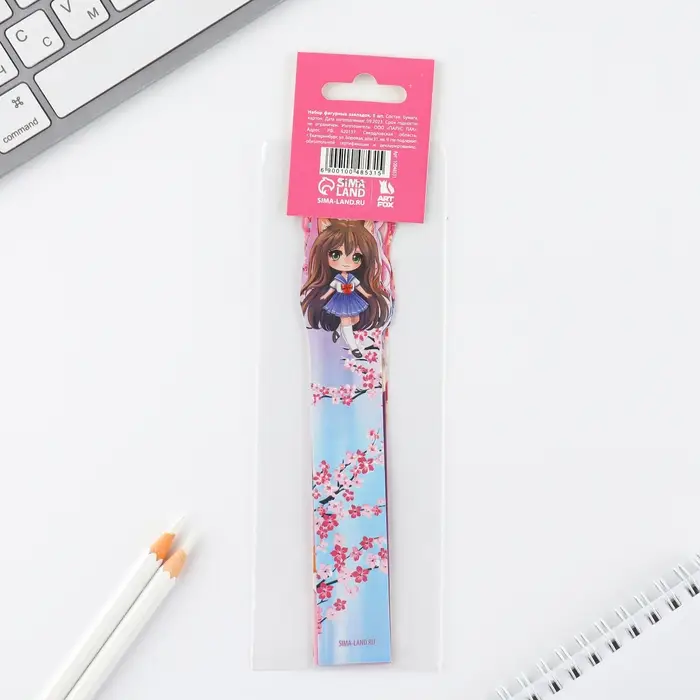 Закладки фигурные, картонные 5 шт «Аниме» Закладки фигурные, картонные 5 шт «Аниме»