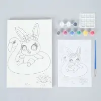 Картина по номерам &laquo;Зайчик на отдыхе&raquo;, 20&times;30 см