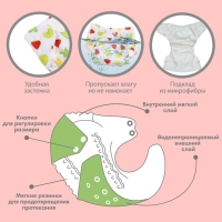 Трусики-подгузник, многоразовый «Фрукты», Крошка Я