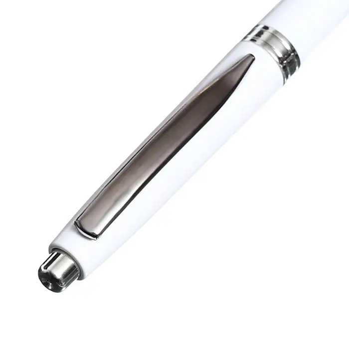 Ручка шариковая автоматическая, 0.5 мм, под логотип, стержень синий, белый корпус Ручка шариковая автоматическая, 0.5 мм, под логотип, стержень синий, белый корпус