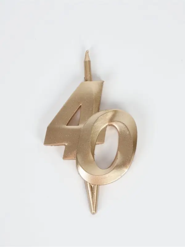 Свеча в торт &laquo;Юбилейная&raquo;, цифра 40, 10 см, шампань