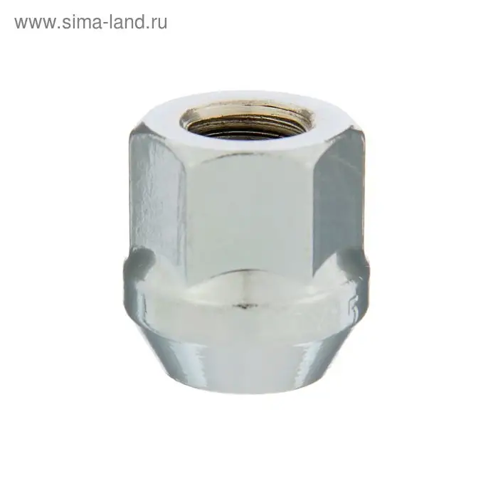 Гайка колесная 12×1.5 под ключ 19 мм, конус, открытая, хром, фасовка 20 шт Гайка колесная 12×1.5 под ключ 19 мм, конус, открытая, хром, фасовка 20 шт