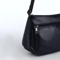 Сумка женская кросс-боди на молнии, 20&times;8.5&times;15 см, однотонная, синяя