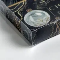 Коробка для кондитерских изделий с PVC крышкой «Снежинка», 10.5 х 21 х 3 см