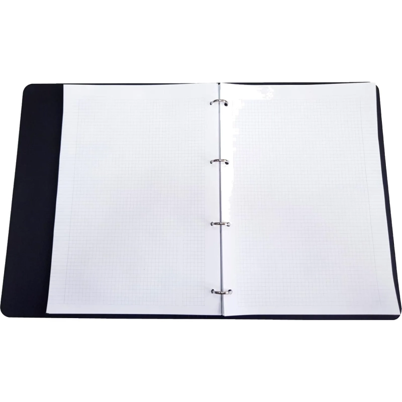 Тетрадь со сменным блоком А4,120л,Infolio Study,Quote,иск.кож,черный,N3823