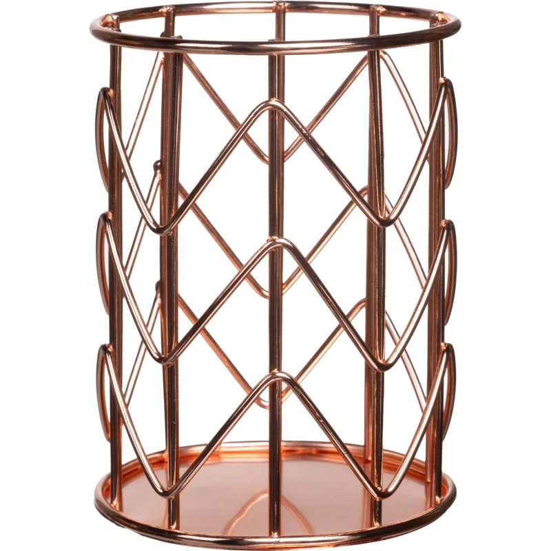 Подставка-стакан для письм принадлежн. Attache роз.золото 80x100мм металл