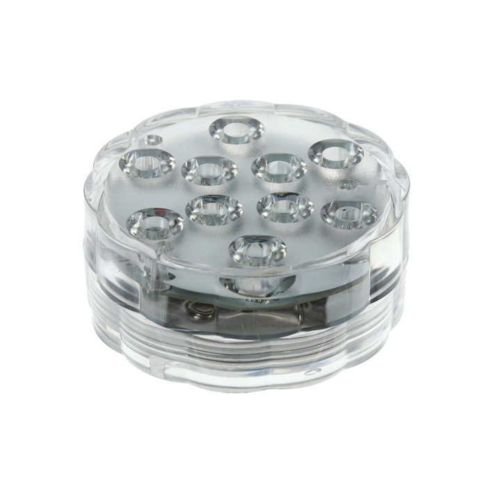 Светильник подводный с ПДУ, 10 LED, 3 Вт, IP68, RGB, от батареек 3*AAA (не в компл.) Светильник подводный с ПДУ, 10 LED, 3 Вт, IP68, RGB, от батареек 3*AAA (не в компл.)