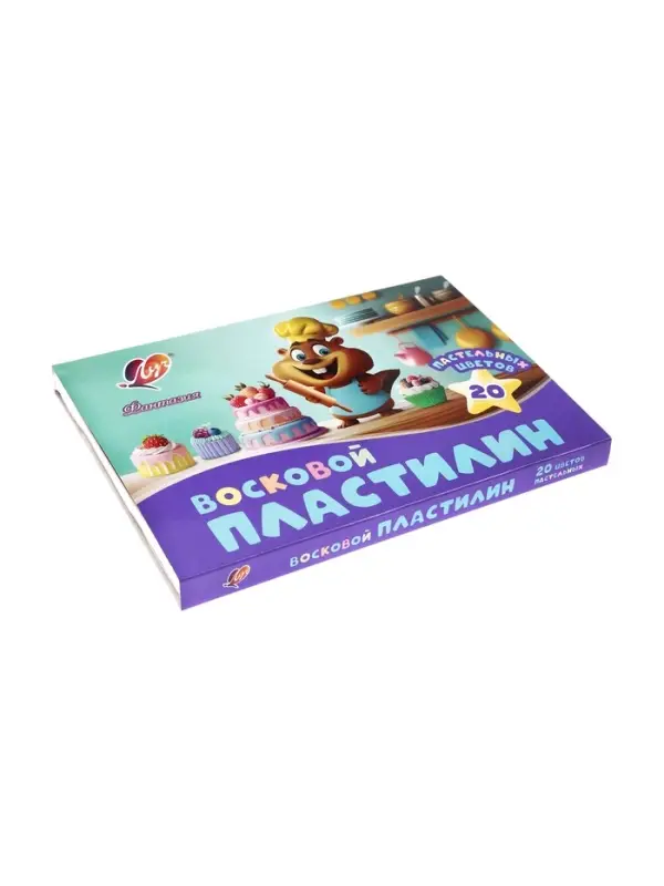 Пластилин мягкий (восковой) &laquo;Фантазия&raquo;, 20 цветов, 300 г, пастельный