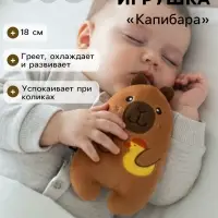 Мягкая игрушка - грелка &laquo;Капибара с уточкой&raquo;, с вишнёвыми косточками, 18 см