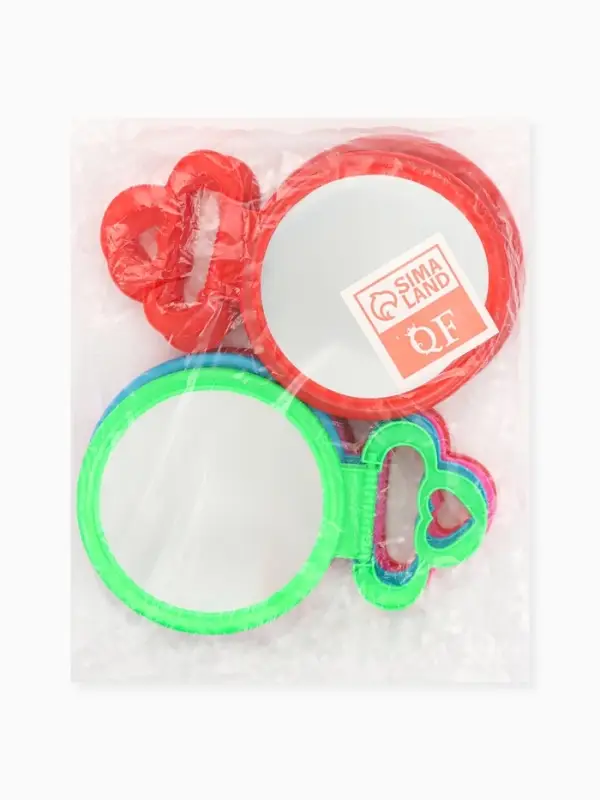 Зеркало настольное, круглое, настенное, 11.5&times;17.8 см, (d=9.5 см), МИКС