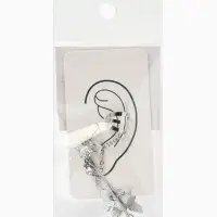 Серьга &laquo;Кафф&raquo; бабочка, цвет серебро