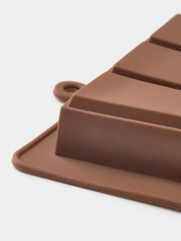 Форма для дубайского шоколада Форма для дубайского шоколада "Плитка" 25,5x15x2,5 см, цвет коричневый