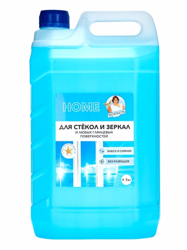 Средство для стекол Hermes Industry GLASS HOME с ароматом морской свежести, 4.7 кг Средство для стекол Hermes Industry GLASS HOME с ароматом морской свежести, 4.7 кг
