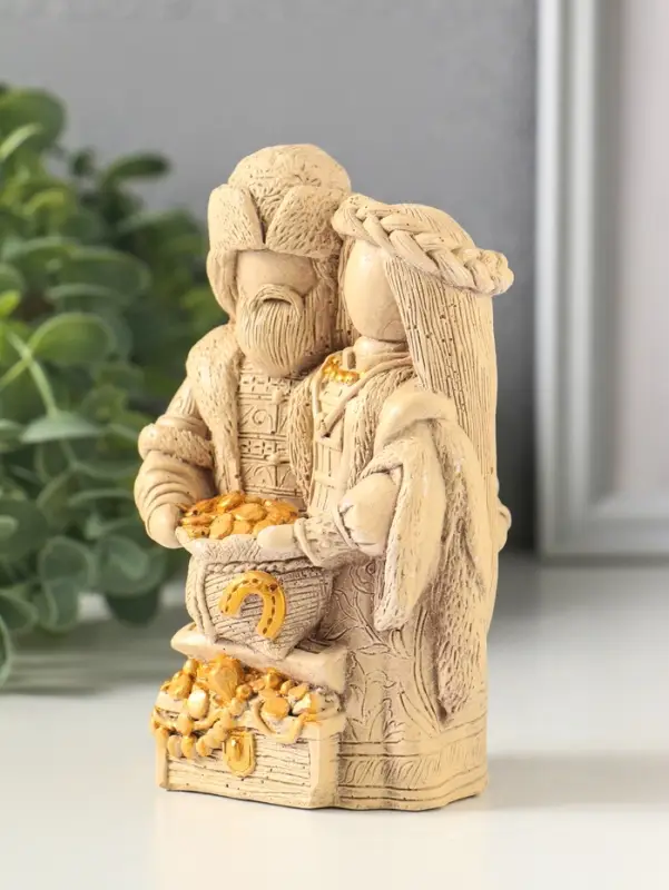 Фигурка гипс &laquo;Берегиня и Богач&raquo;, 12.5&times;8&times;7 см