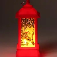 Фонарь новогодний LED &laquo;Дед Мороз с мешком подарков&raquo;, 5.5&times;5.5&times;13.5 см, красный
