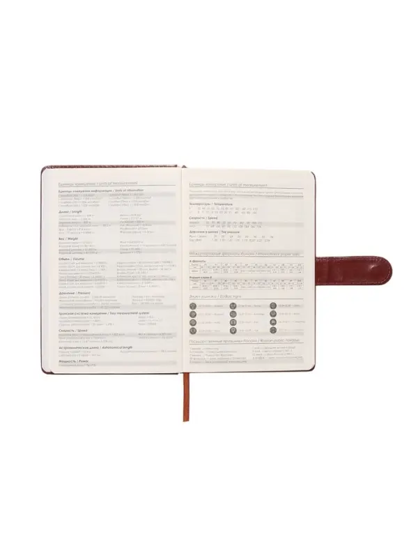 Ежедневник недатированный формат А5, с хлястиком, 112л, линия, пвх, Классика Коричневый