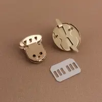 Застёжка для сумки, 3×3 см, цвет золотой