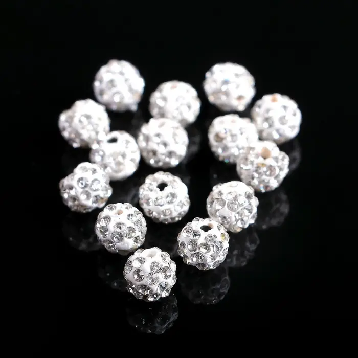 Бусины для творчества &laquo;Шамбала&raquo;, 8 мм, набор 15 шт., белые