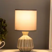 Лампа настольная RISALUX &laquo;Центр&raquo;, 40 Вт, Е14, серая, 12&times;12&times;24 см