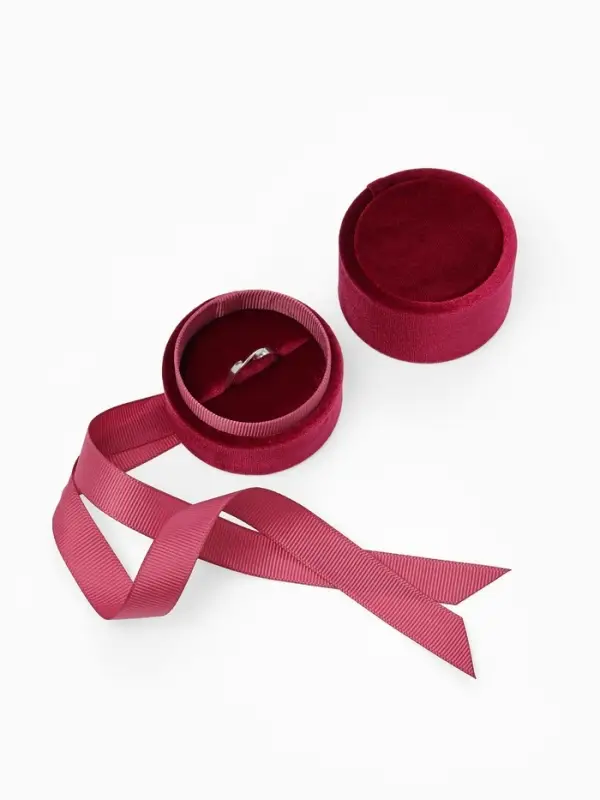 Футляр под серьги, кольцо &laquo;Сюрприз&raquo;, корейский бархат, 5.8&times;5.3 см, бордовый