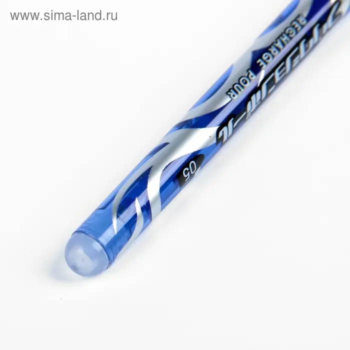 Ручка гелевая со стираемыми чернилами 0.5 мм, стержень синий, корпус синий тонированный Ручка гелевая со стираемыми чернилами 0.5 мм, стержень синий, корпус синий тонированный