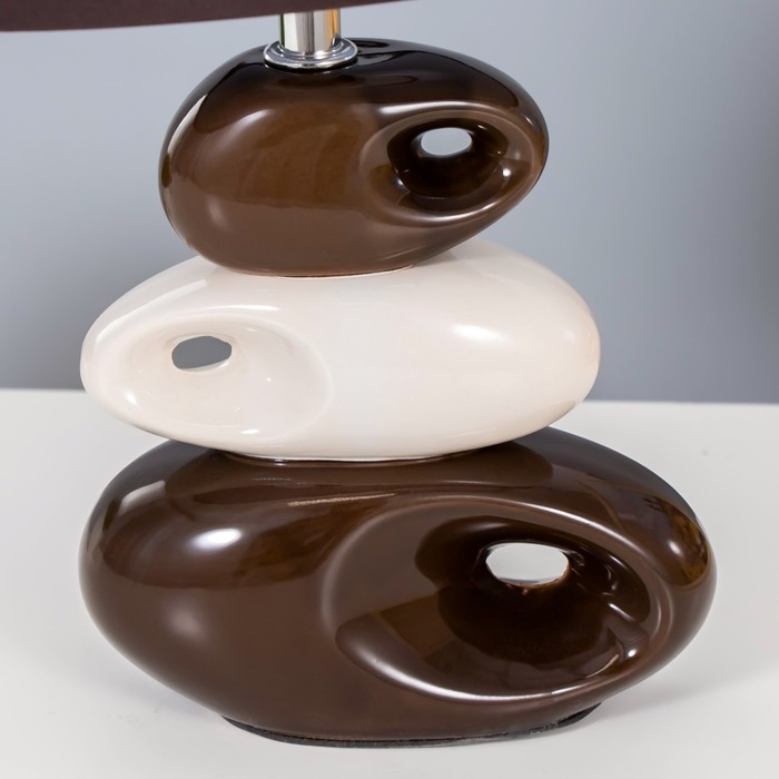 Светильник "Желание" коричнево- белый 1x25W E14 12,5x19,5x31 см RISALUX