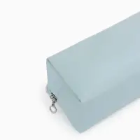 Косметичка женская ONE COLOR, на молнии, экокожа, голубая